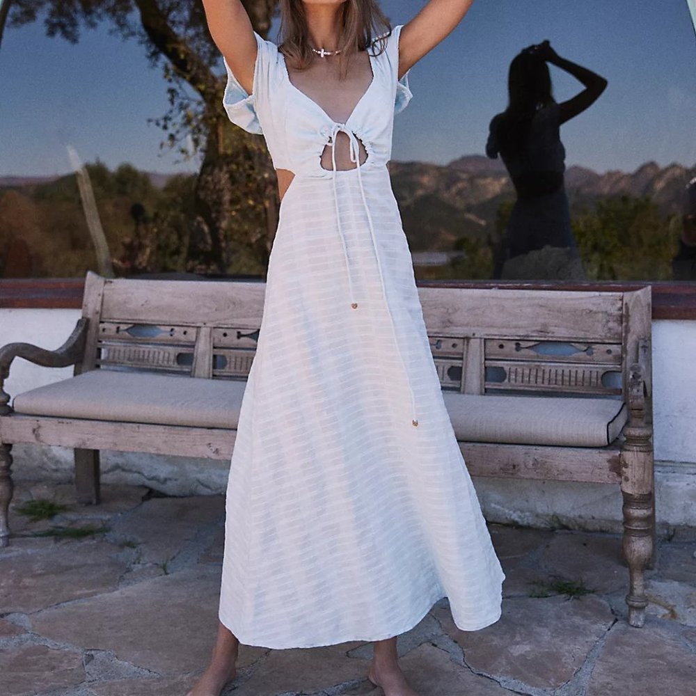 Free People White Midi Dress